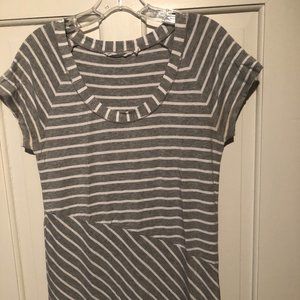 Athleta striped t-shirt long maxi dress size M